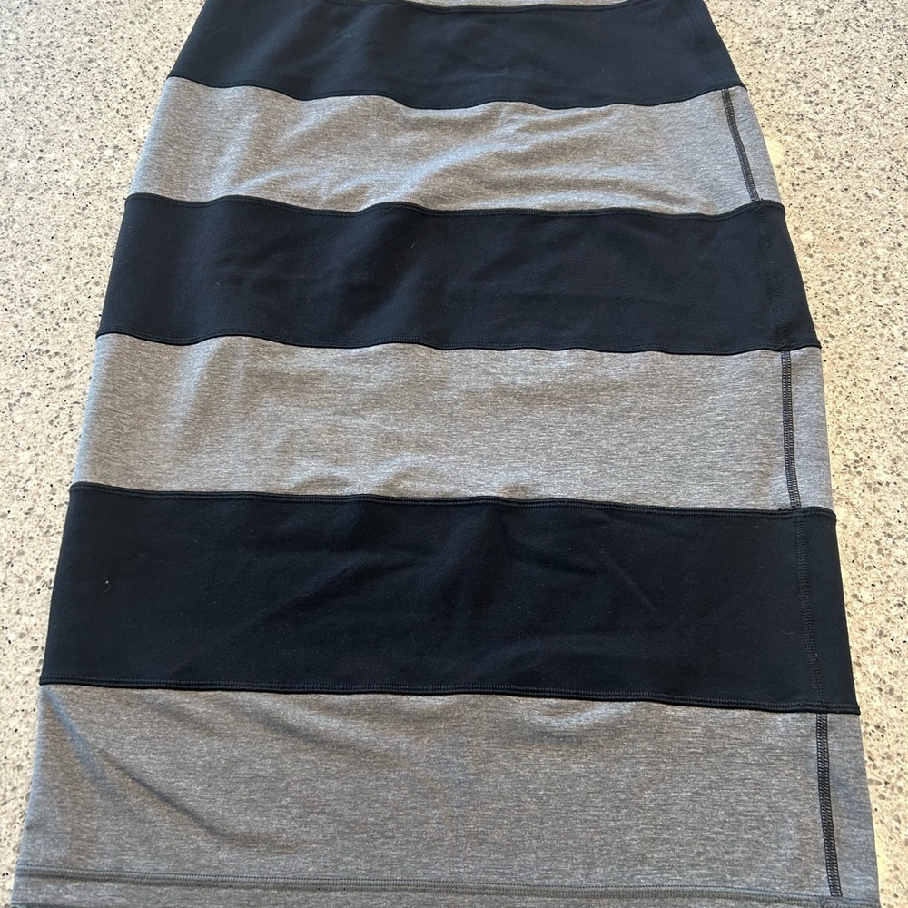 Striped Black and Gray Women's Skirt